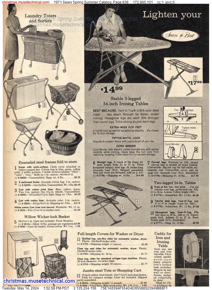 1971 Sears Spring Summer Catalog, Page 636