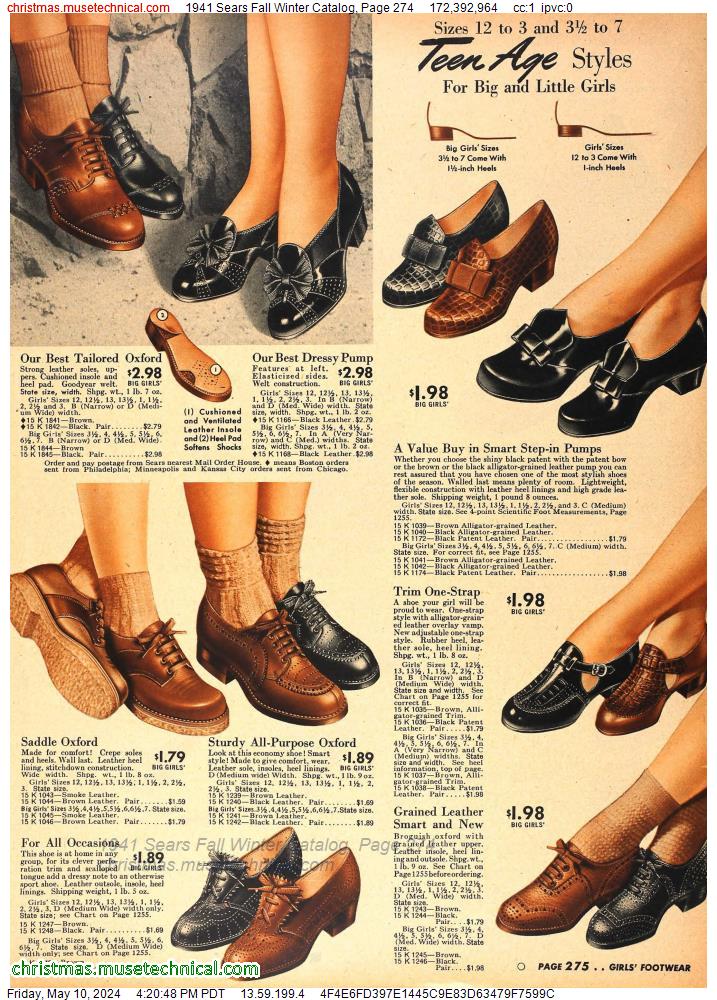 1941 Sears Fall Winter Catalog, Page 274