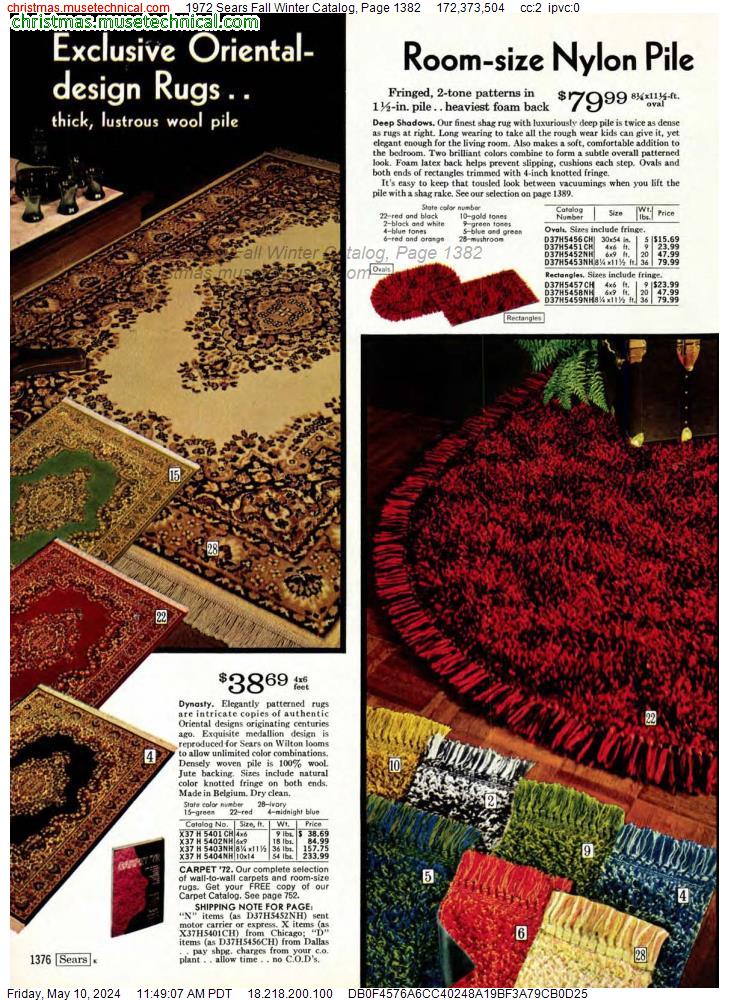1972 Sears Fall Winter Catalog, Page 1382