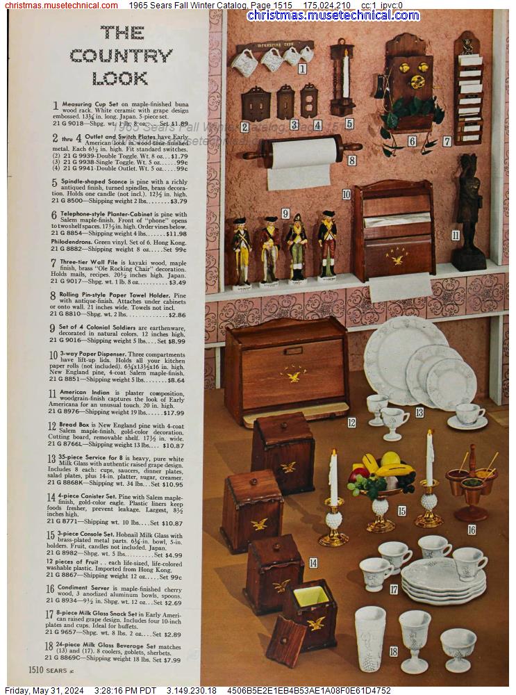 1965 Sears Fall Winter Catalog, Page 1515
