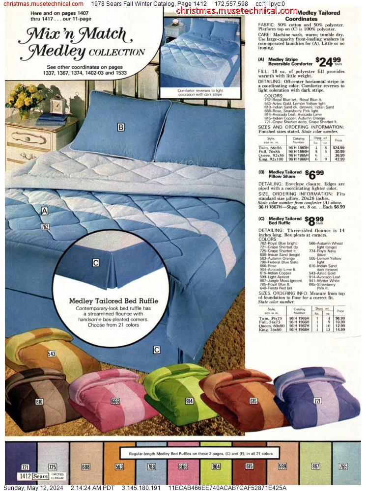 1978 Sears Fall Winter Catalog, Page 1412