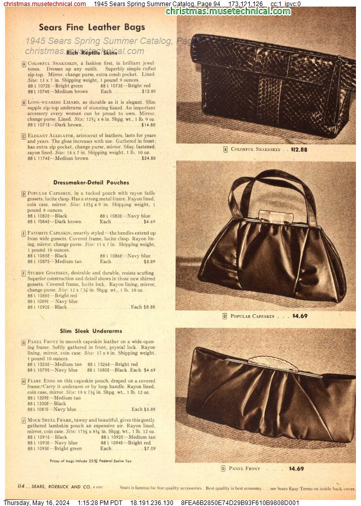 1945 Sears Spring Summer Catalog, Page 94
