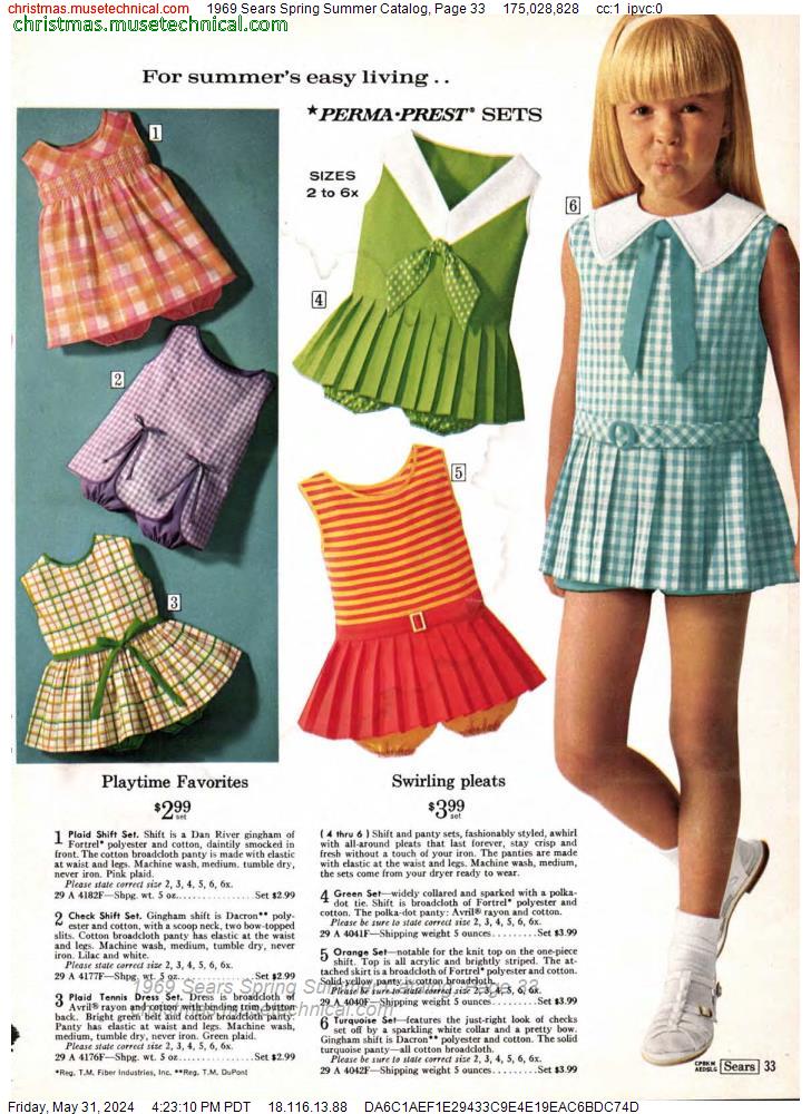 1969 Sears Spring Summer Catalog, Page 33