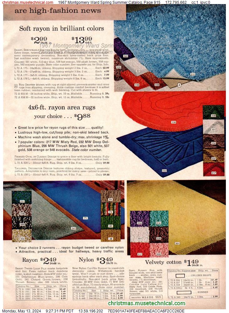 1967 Montgomery Ward Spring Summer Catalog, Page 915