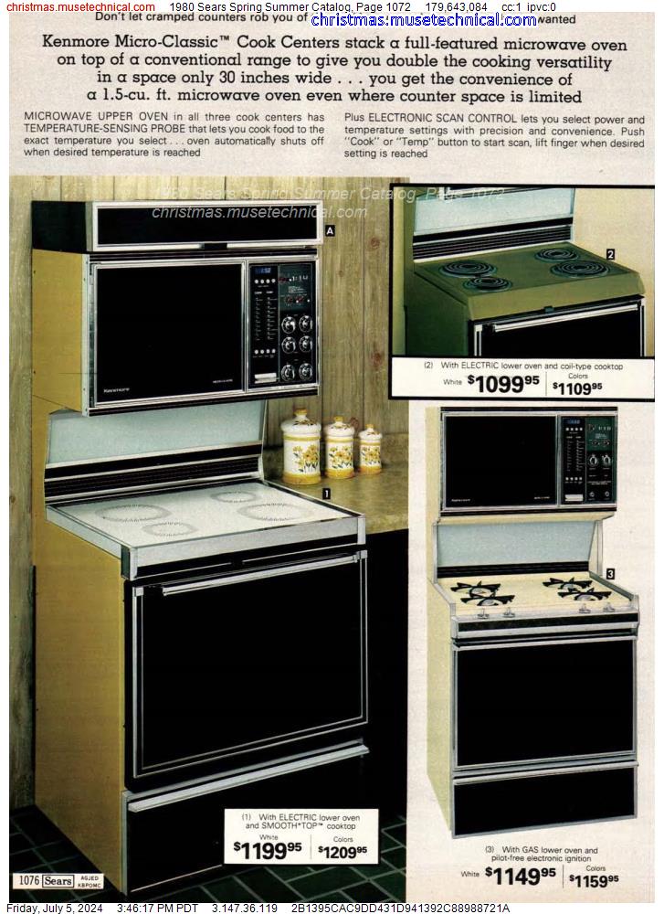 1980 Sears Spring Summer Catalog, Page 1072