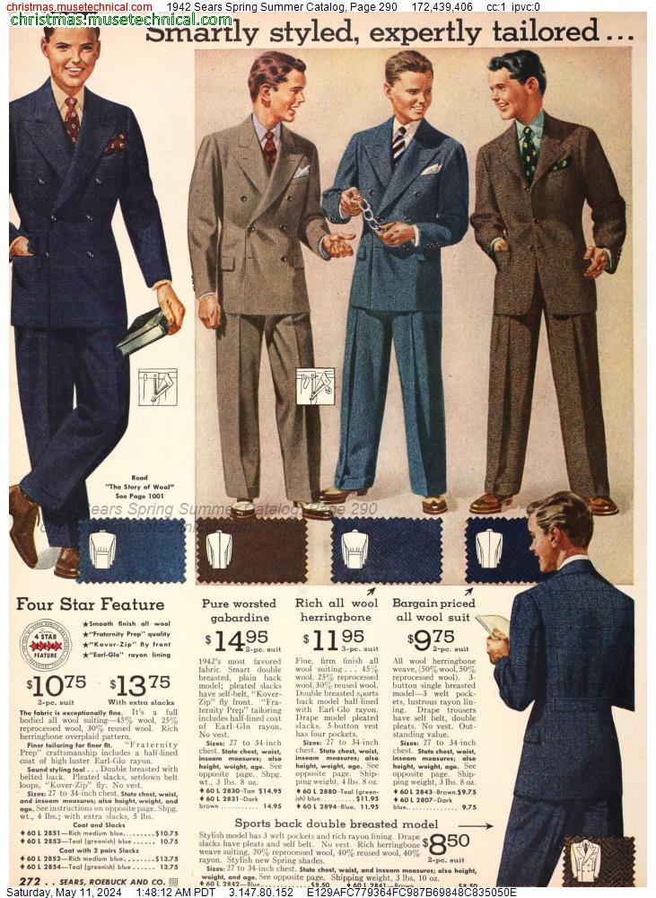 1942 Sears Spring Summer Catalog, Page 290