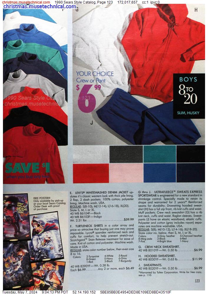 1990 Sears Style Catalog, Page 123