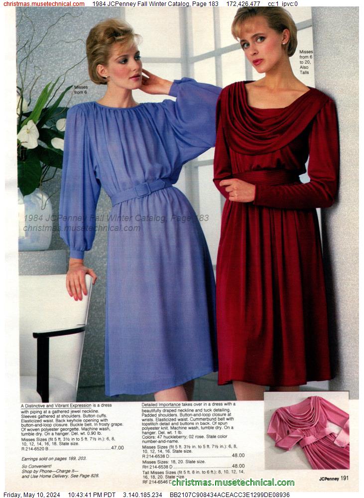 1984 JCPenney Fall Winter Catalog, Page 183