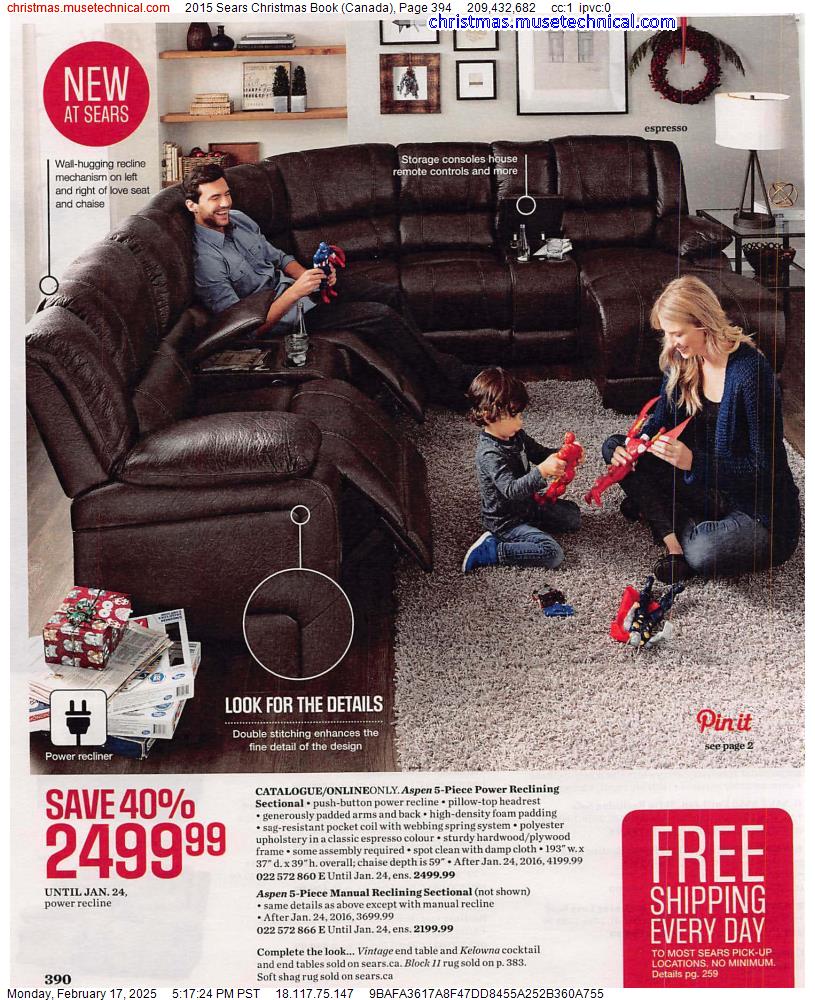 2015 Sears Christmas Book (Canada), Page 394