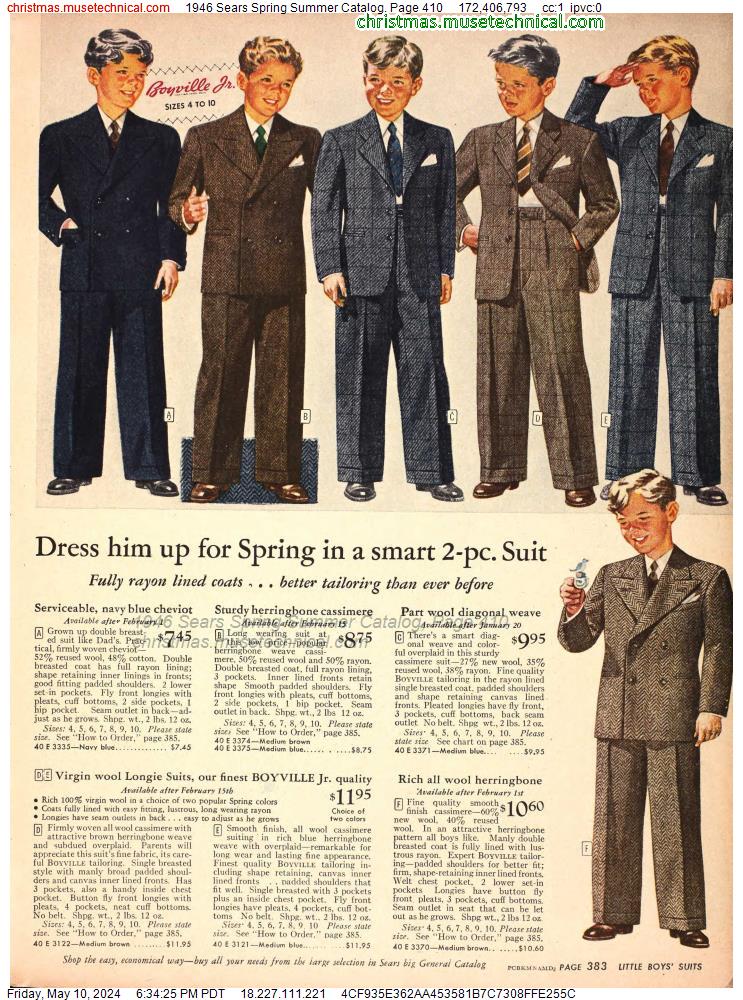 1946 Sears Spring Summer Catalog, Page 410