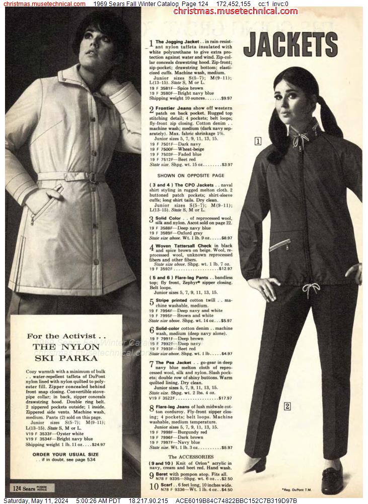 1969 Sears Fall Winter Catalog, Page 124