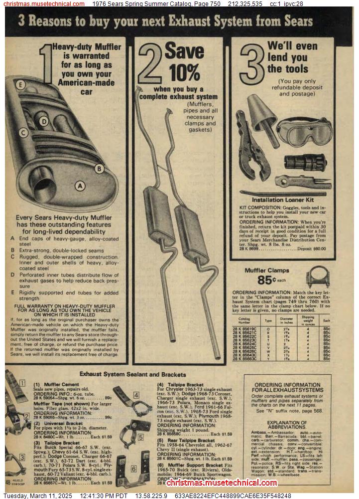 1976 Sears Spring Summer Catalog, Page 750