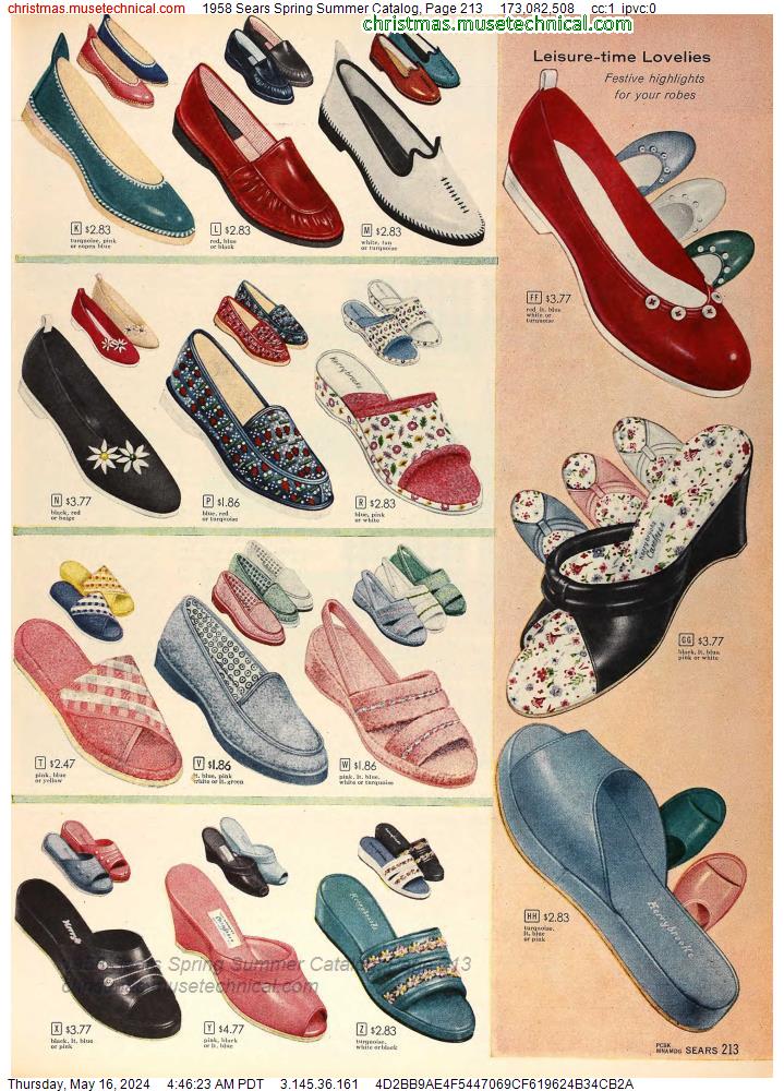 1958 Sears Spring Summer Catalog, Page 213