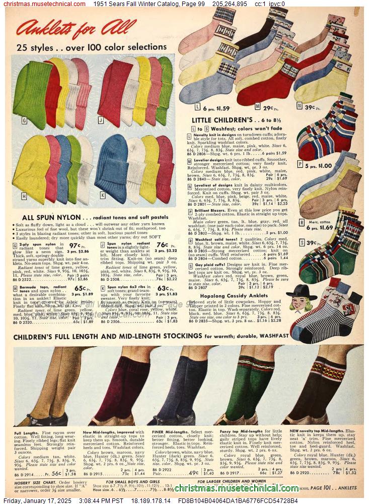 1951 Sears Fall Winter Catalog, Page 99