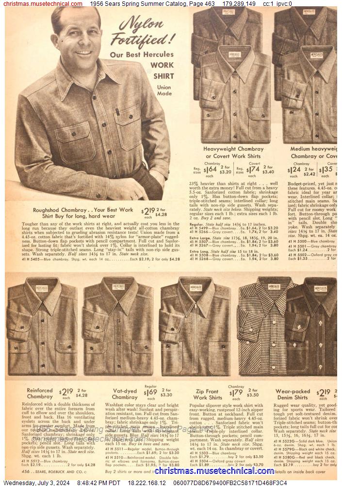 1956 Sears Spring Summer Catalog, Page 463