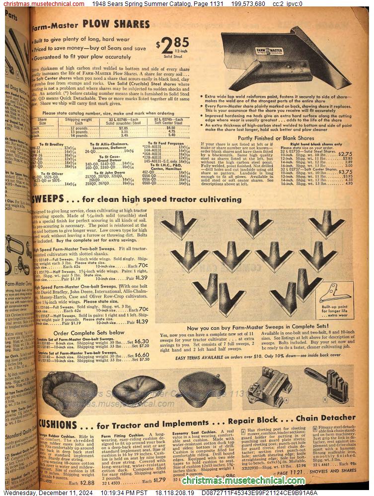 1948 Sears Spring Summer Catalog, Page 1131