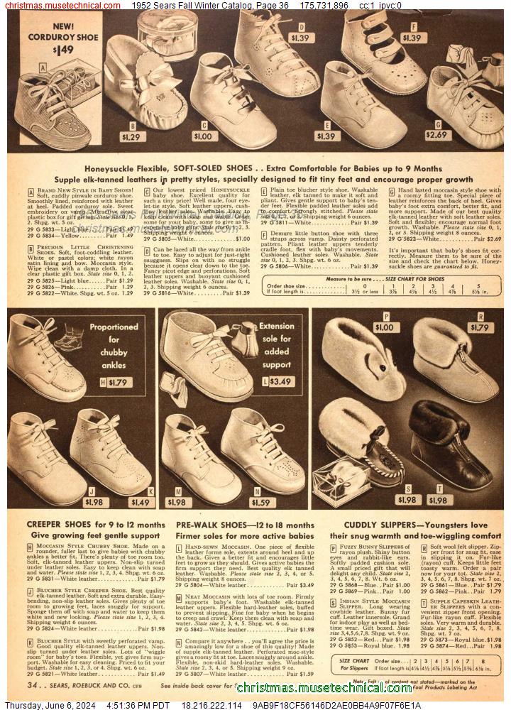 1952 Sears Fall Winter Catalog, Page 36