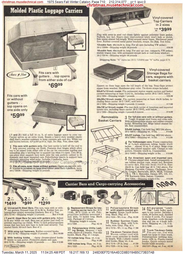 1975 Sears Fall Winter Catalog, Page 710