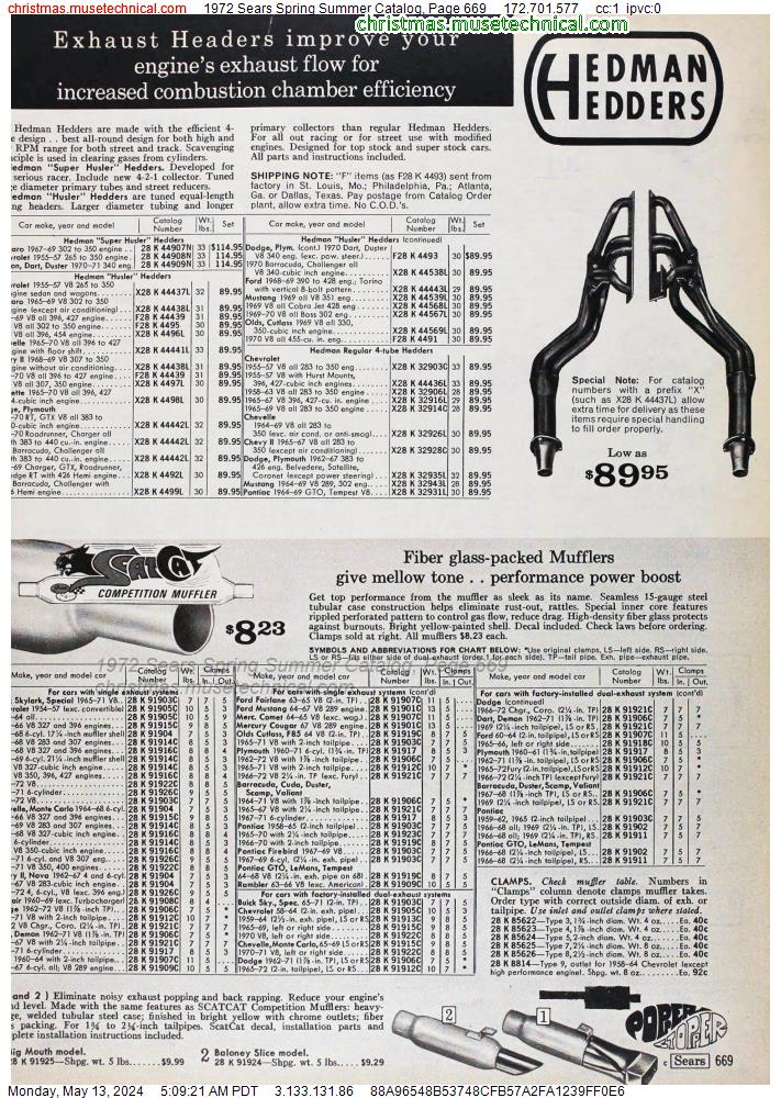 1972 Sears Spring Summer Catalog, Page 669