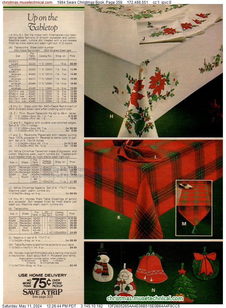 1984 Sears Christmas Book, Page 359