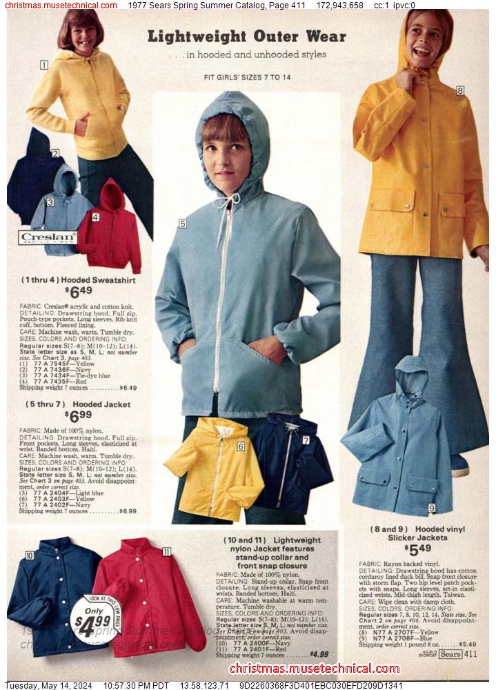 1977 Sears Spring Summer Catalog, Page 411