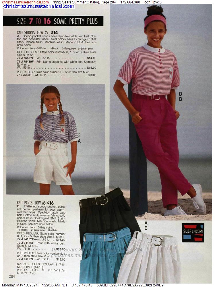 1992 Sears Summer Catalog, Page 204