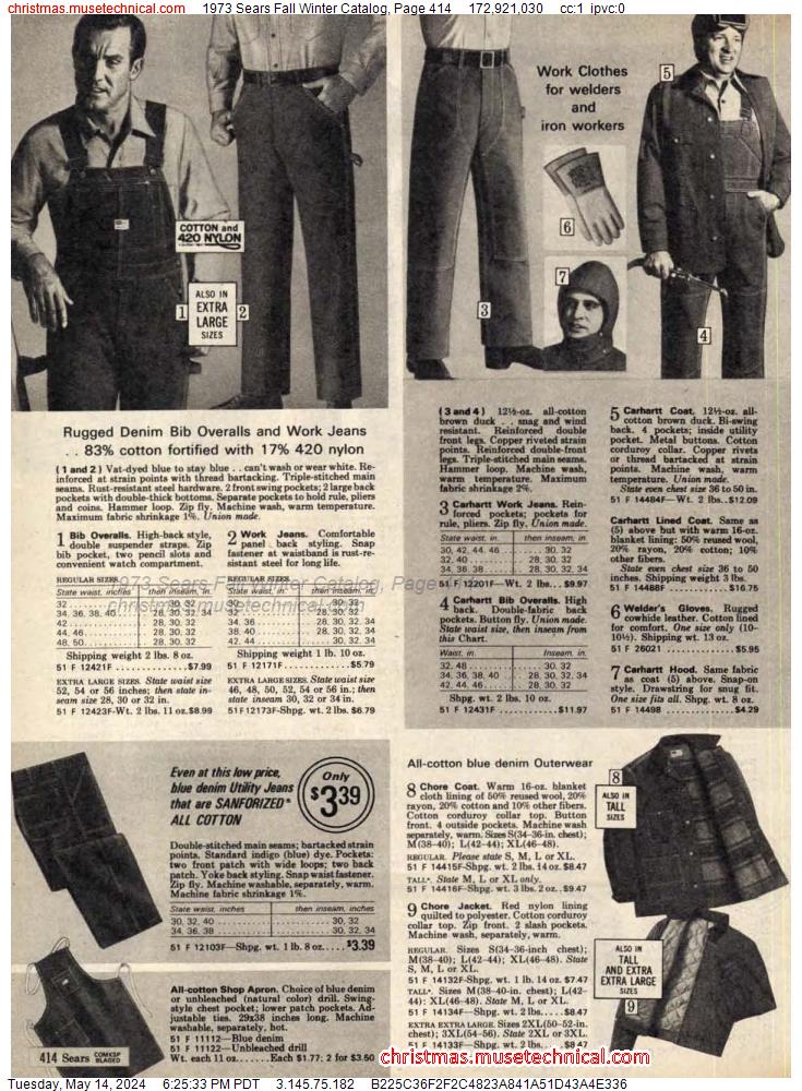 1973 Sears Fall Winter Catalog, Page 414