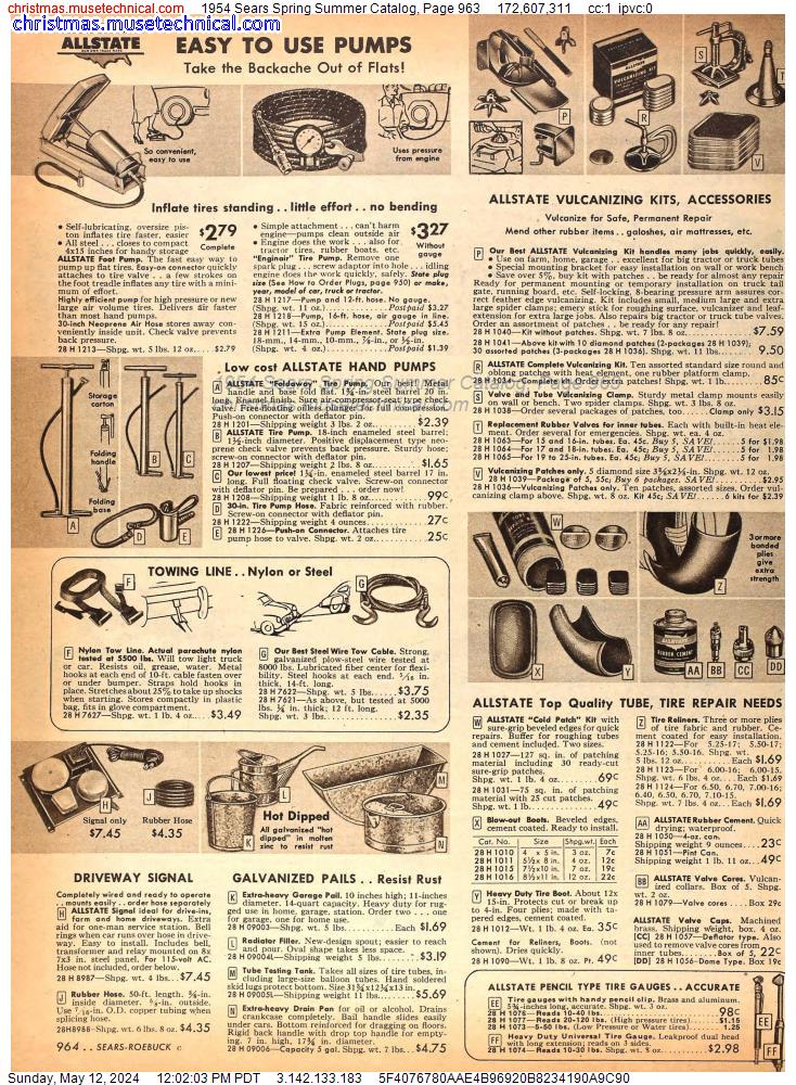 1954 Sears Spring Summer Catalog, Page 963