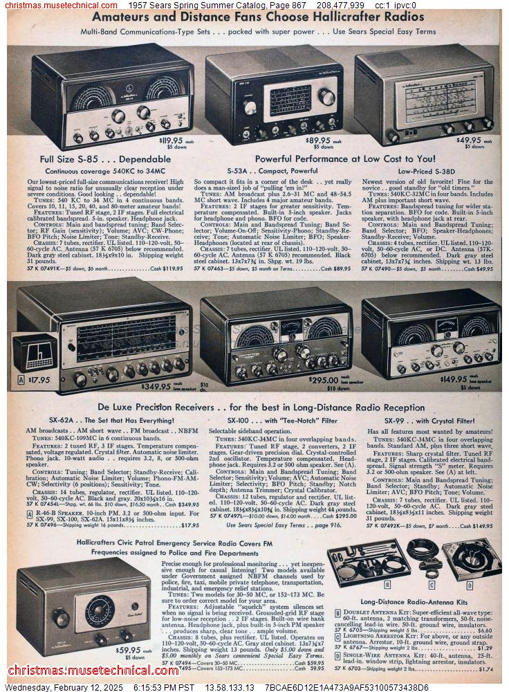 1957 Sears Spring Summer Catalog, Page 867