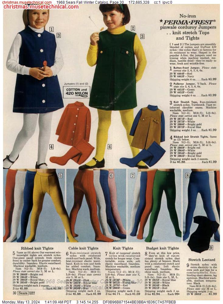 1968 Sears Fall Winter Catalog, Page 30