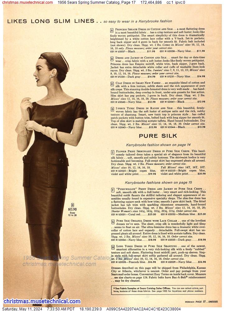 1956 Sears Spring Summer Catalog, Page 17