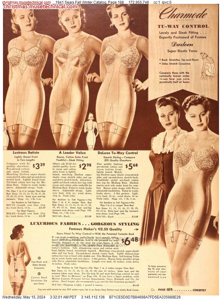 1941 Sears Fall Winter Catalog, Page 188