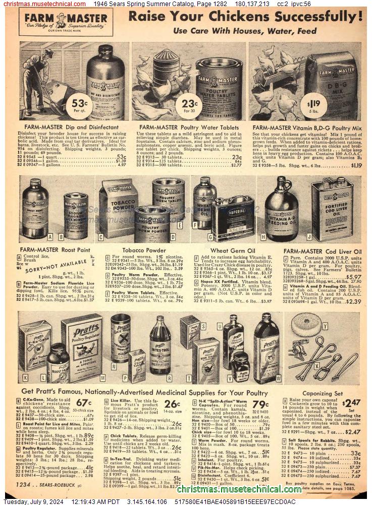 1946 Sears Spring Summer Catalog, Page 1282