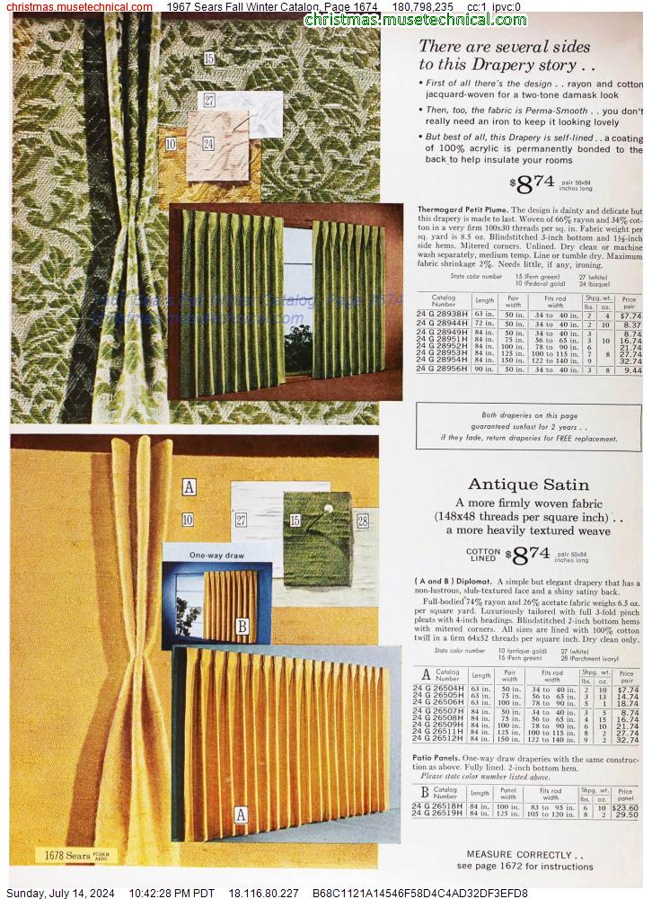 1967 Sears Fall Winter Catalog, Page 1674