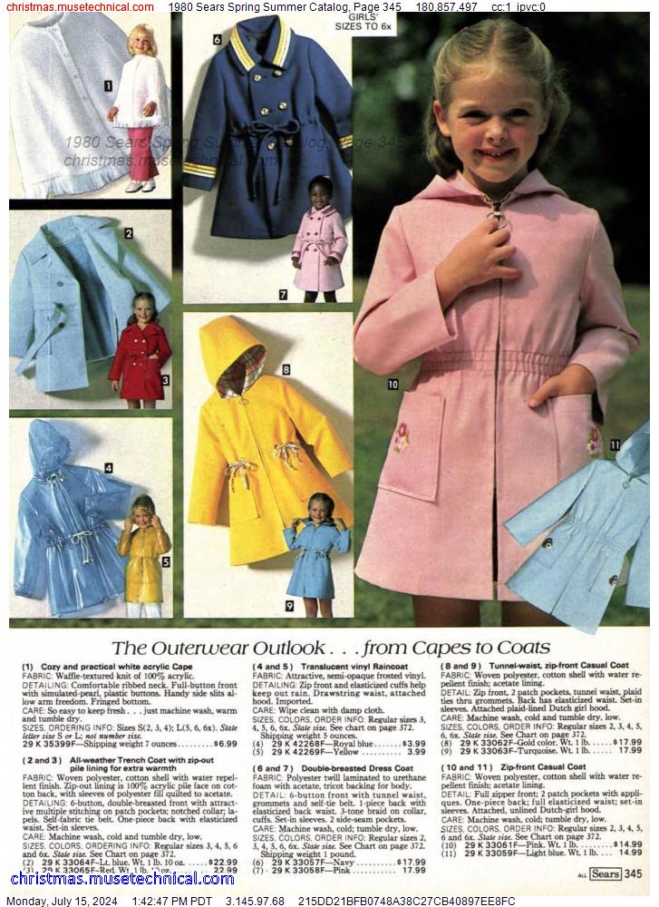 1980 Sears Spring Summer Catalog, Page 345
