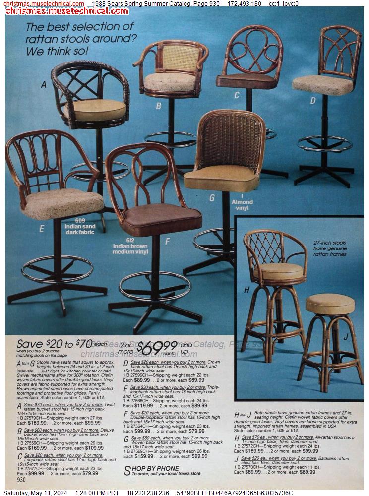 1988 Sears Spring Summer Catalog, Page 930