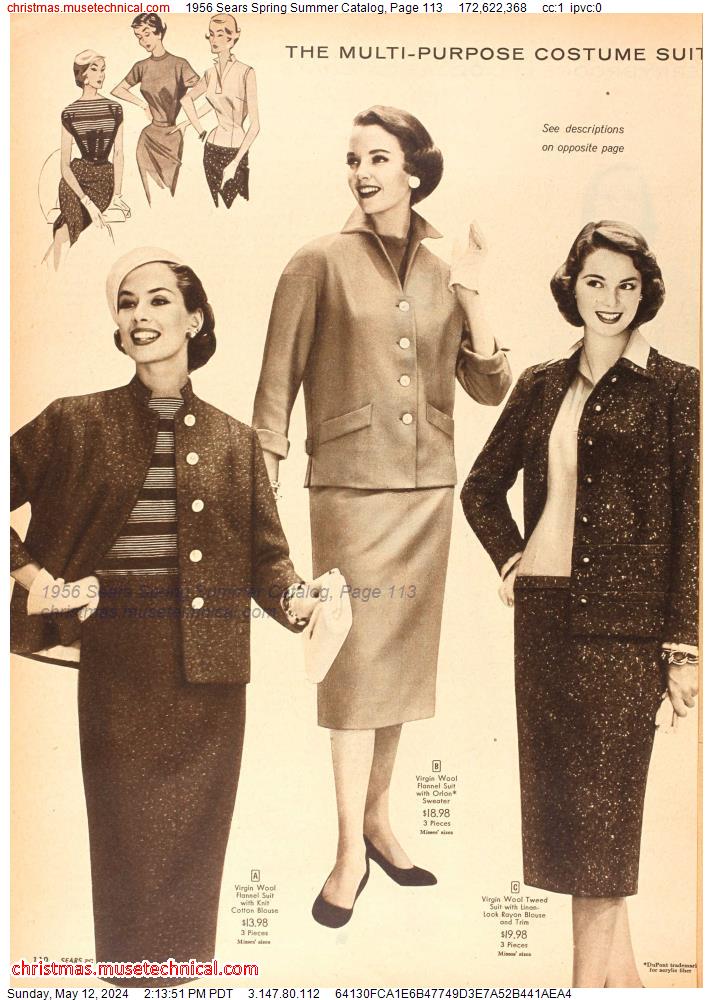 1956 Sears Spring Summer Catalog, Page 113