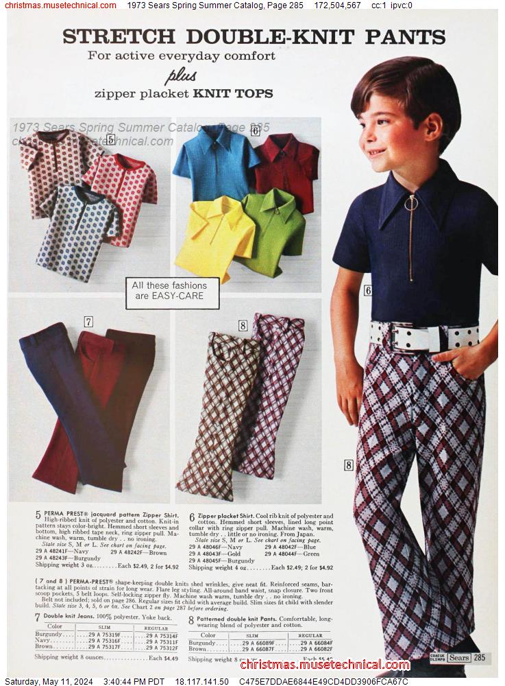 1973 Sears Spring Summer Catalog, Page 285