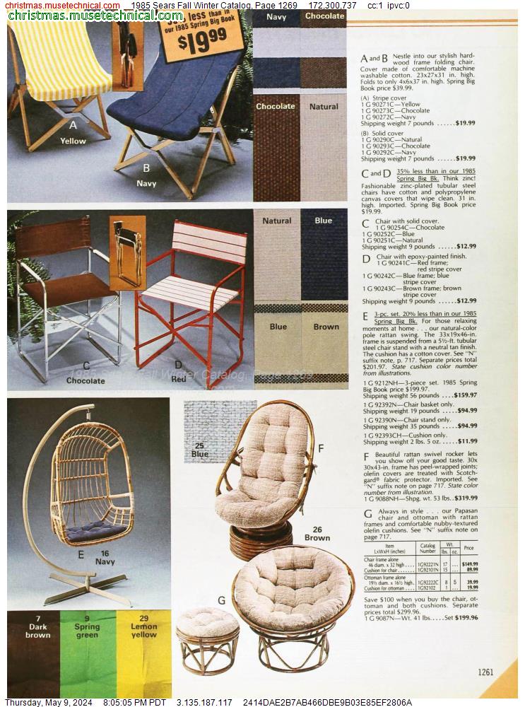 1985 Sears Fall Winter Catalog, Page 1269