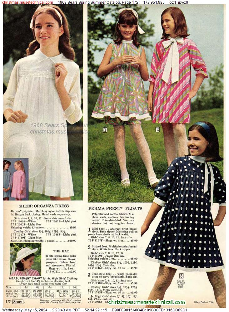 1968 Sears Spring Summer Catalog, Page 172