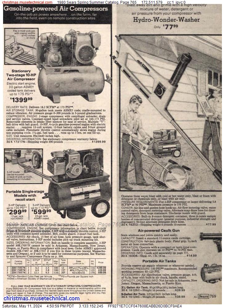 1980 Sears Spring Summer Catalog, Page 765
