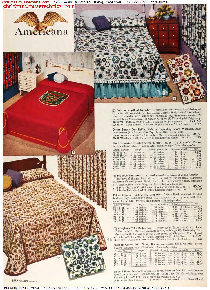 1960 Sears Fall Winter Catalog, Page 1546