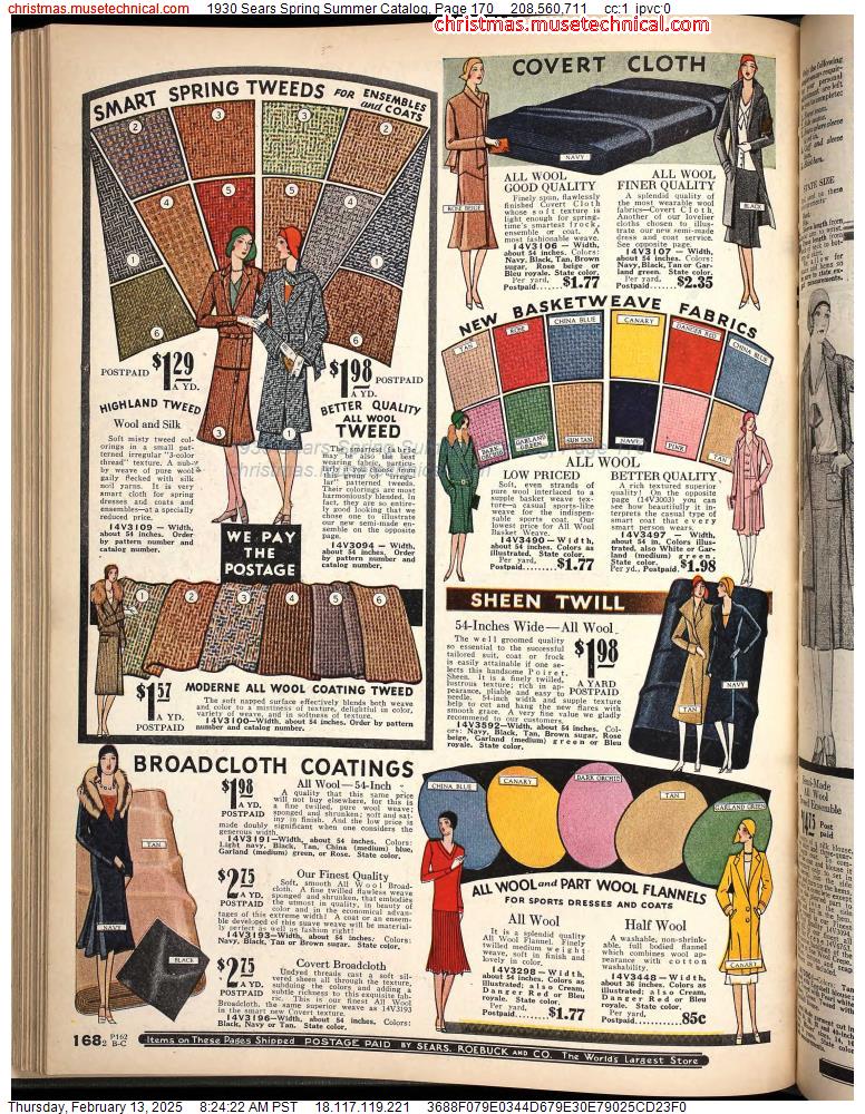 1930 Sears Spring Summer Catalog, Page 170