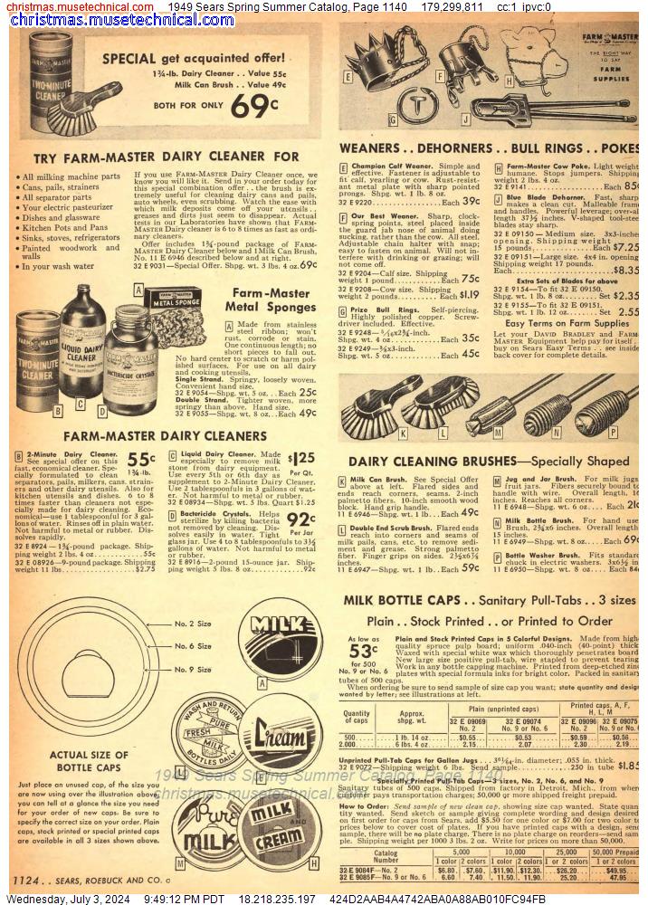 1949 Sears Spring Summer Catalog, Page 1140