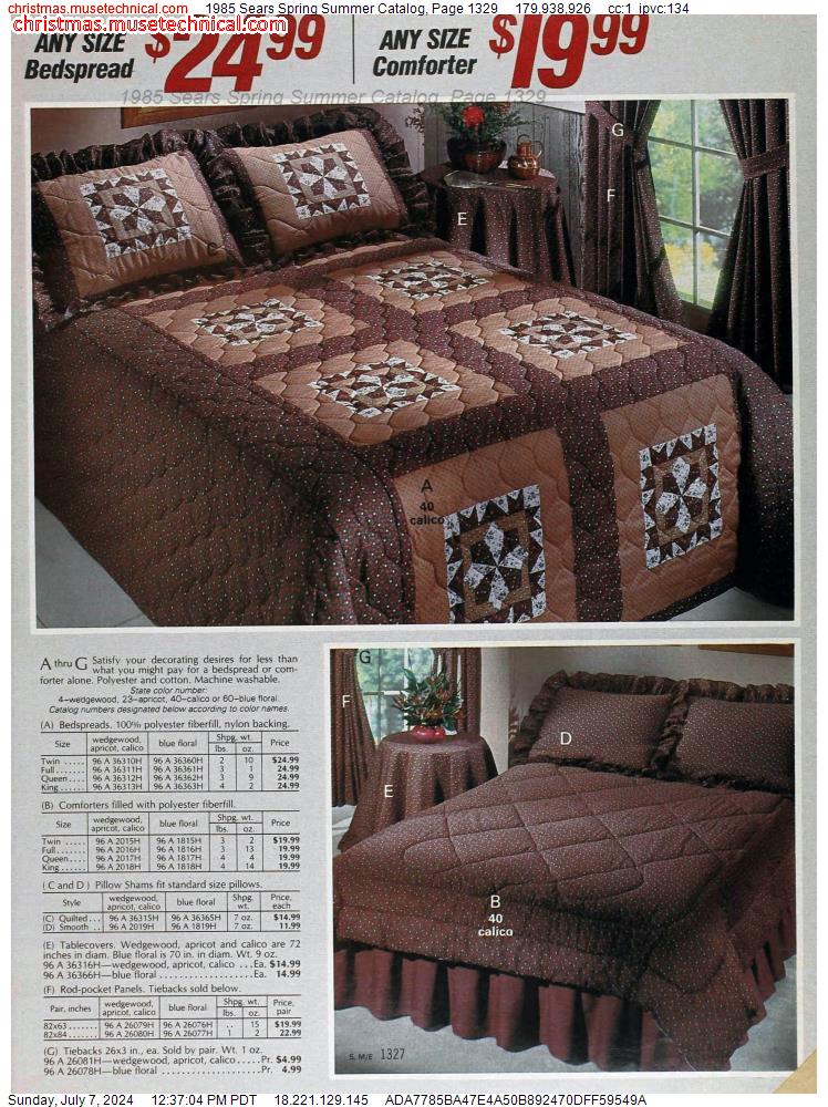 1985 Sears Spring Summer Catalog, Page 1329