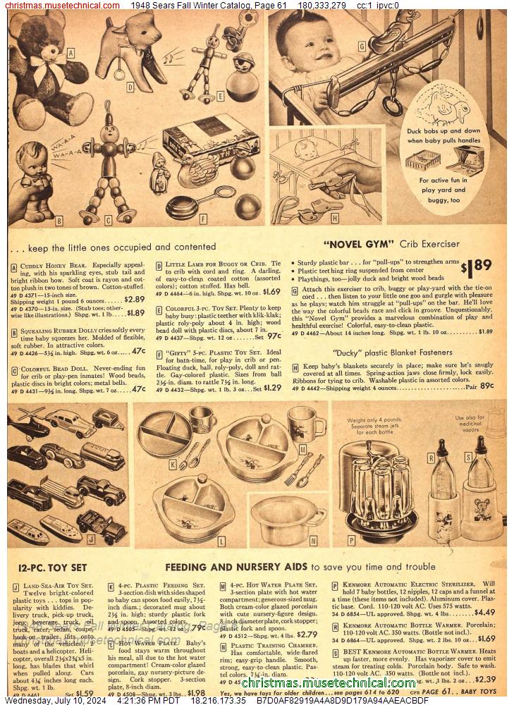 1948 Sears Fall Winter Catalog, Page 61