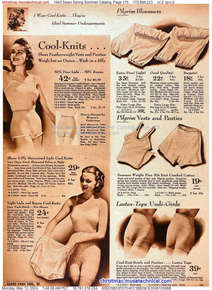 1940 Sears Spring Summer Catalog, Page 175