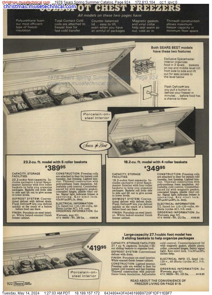 1976 Sears Spring Summer Catalog, Page 924