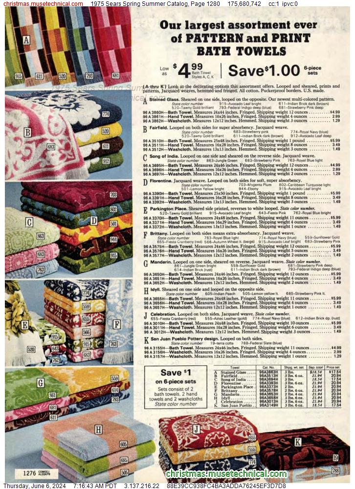 1975 Sears Spring Summer Catalog, Page 1280