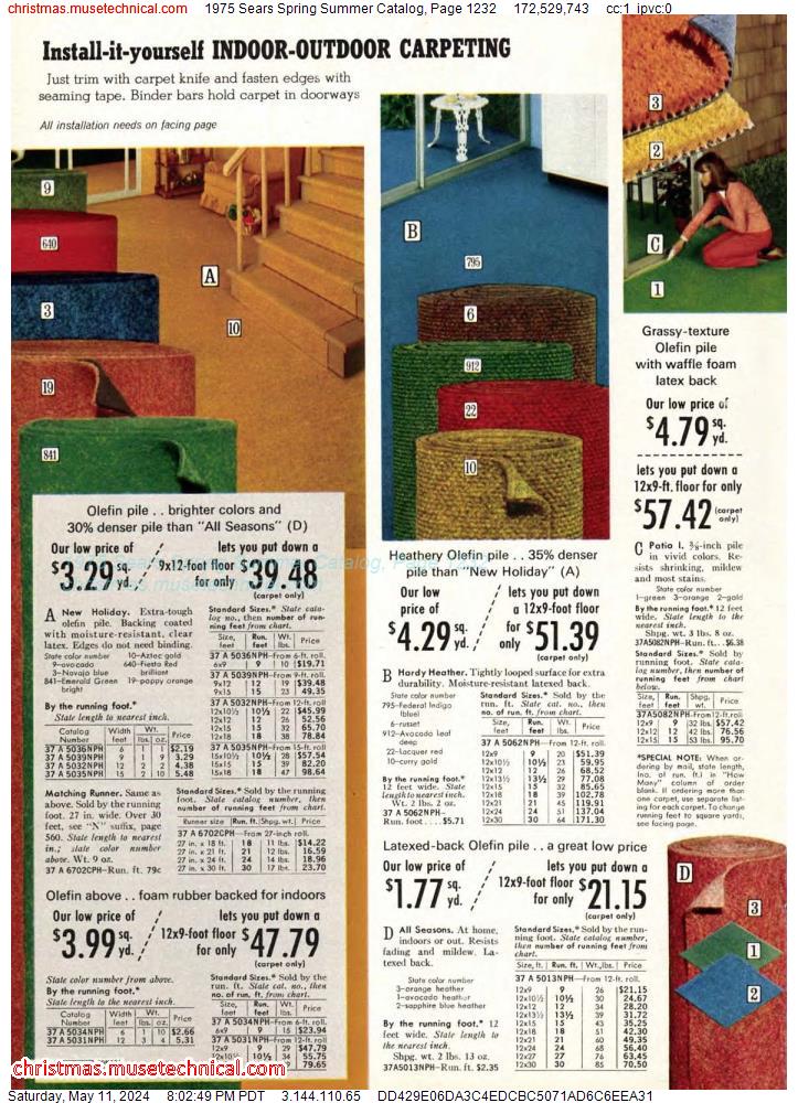 1975 Sears Spring Summer Catalog, Page 1232